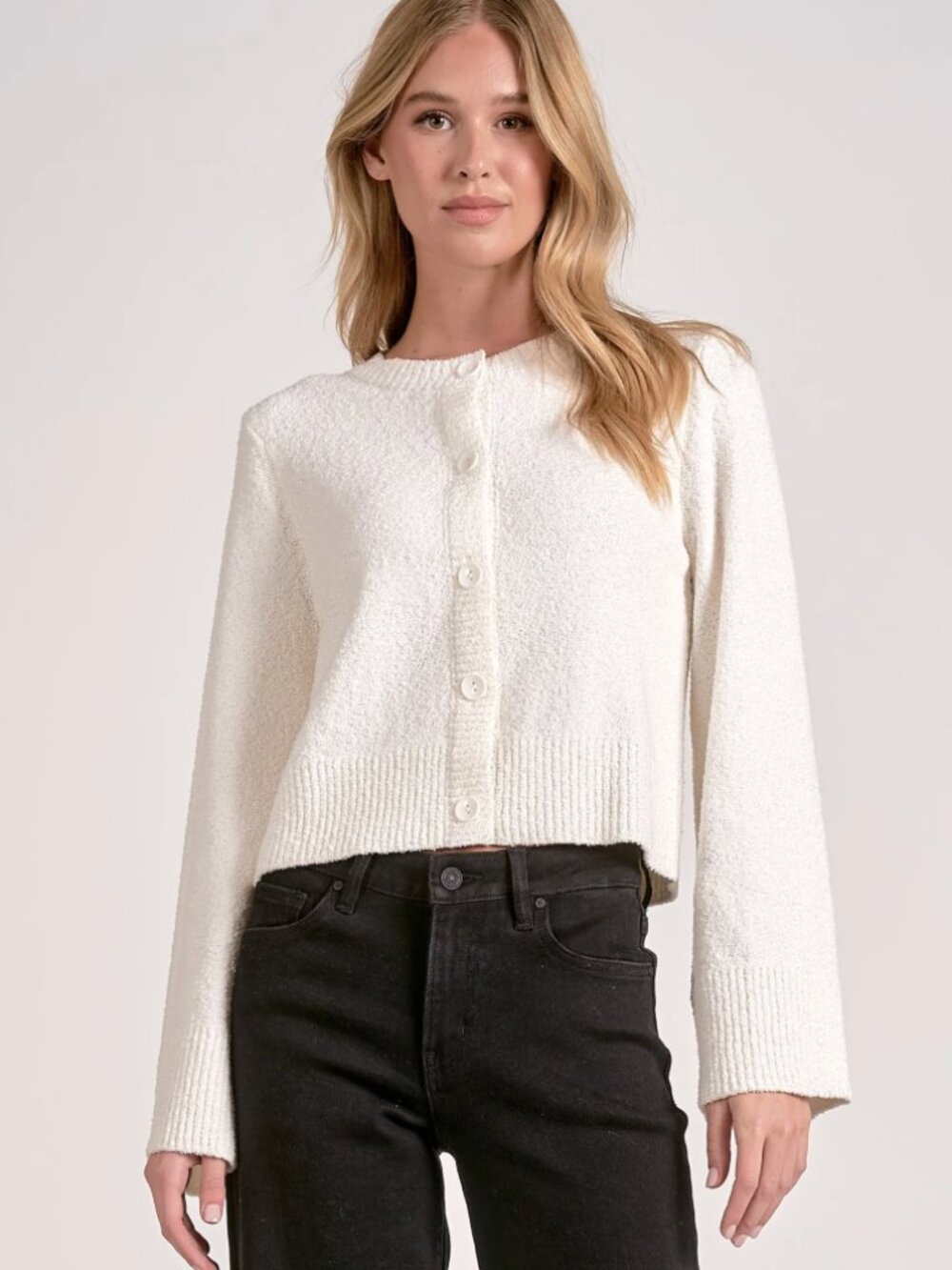 NWT Elan Celine Sweater Cardigan in Off White / S
